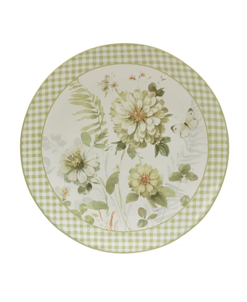 Certified International Green Fields Set of 4 Dinner Plate 11"