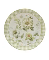 Certified International Green Fields Set of 4 Dinner Plate 11"