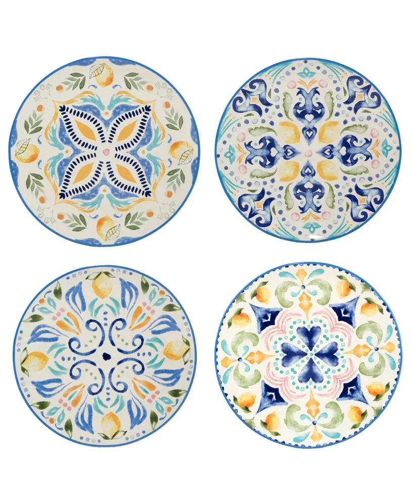 Certified International Lemonade Set of 4 Dinner Plate 11"