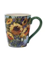 Certified International Sunflower Bouquet Set of 4 Mug 14 oz.