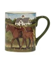 Certified International York Stables Set of 4 Mug 14 oz.