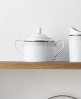 Noritake Silver Colonnade Sugar and Creamer, Set of 2