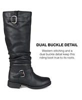 Journee Collection Women's Stormy Wide Calf Knee High Riding Boots