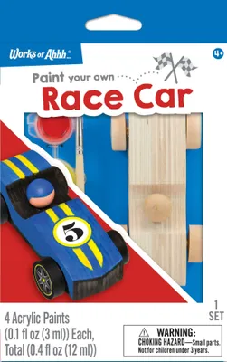 Works of Ahhh... ni Craft Set - Race Car Build & Paint Family Craft Set