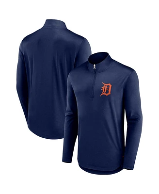 Men's Fanatics Navy Detroit Tigers Tough Minded Quarter-Zip Jacket