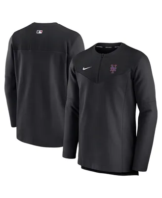 Men's Nike Black New York Mets Authentic Collection Game Time Performance Half-Zip Top