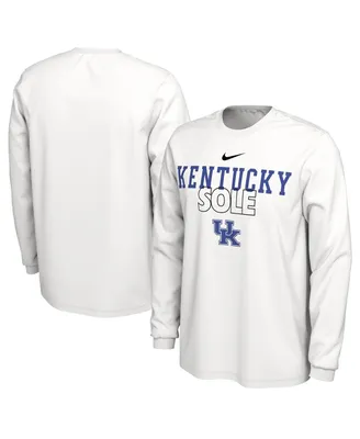 Men's Nike White Kentucky Wildcats On Court Long Sleeve T-shirt