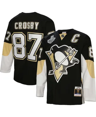 Men's Mitchell & Ness Sidney Crosby Black Pittsburgh Penguins 2008 Blue Line Player Jersey