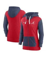 Women's Nike Red Atlanta Braves Full-Zip Hoodie