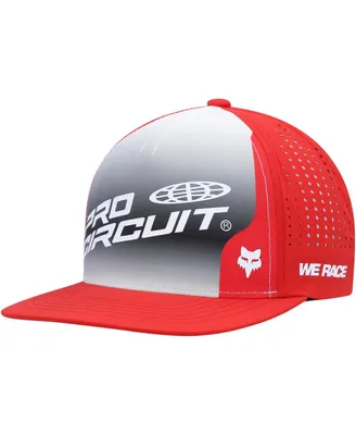 Men's Fox Gray, Red Foyl Pro Circuit Adjustable Snapback Hat