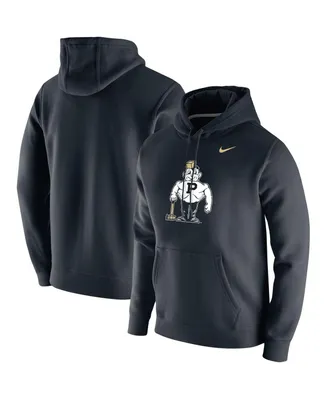 Men's Nike Black Purdue Boilermakers Vintage-Inspired School Logo Pullover Hoodie