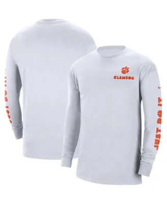 Men's Nike White Clemson Tigers Heritage Max 90 Long Sleeve T-shirt