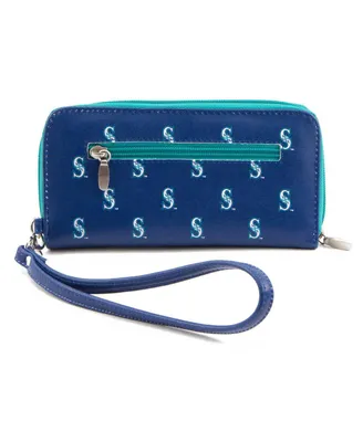 Women's Seattle Mariners Zip-Around Wristlet Wallet
