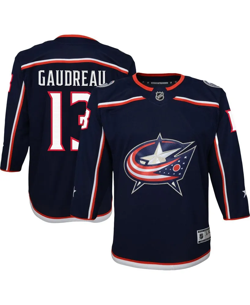 Big Boys and Girls Johnny Gaudreau Navy Columbus Blue Jackets 2022/23 Premier Player Jersey