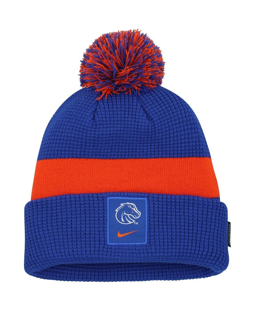 Men's Nike Royal Boise State Broncos Sideline Team Cuffed Knit Hat with Pom