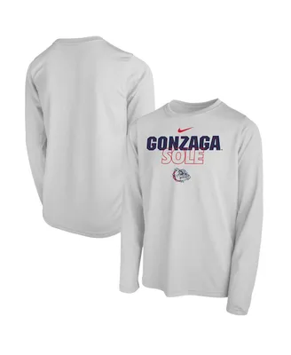 Big Boys and Girls Nike White Gonzaga Bulldogs Sole Bench T-shirt