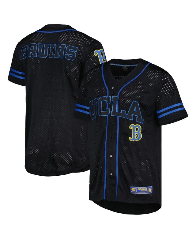 Men's Colosseum Black UCLA Bruins Free Spirited Mesh Button-Up Baseball  Jersey