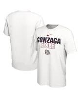 Men's Nike White Gonzaga Bulldogs On Court Bench T-shirt