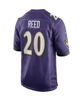 Men's Nike Ed Reed Purple Baltimore Ravens Game Retired Player Jersey