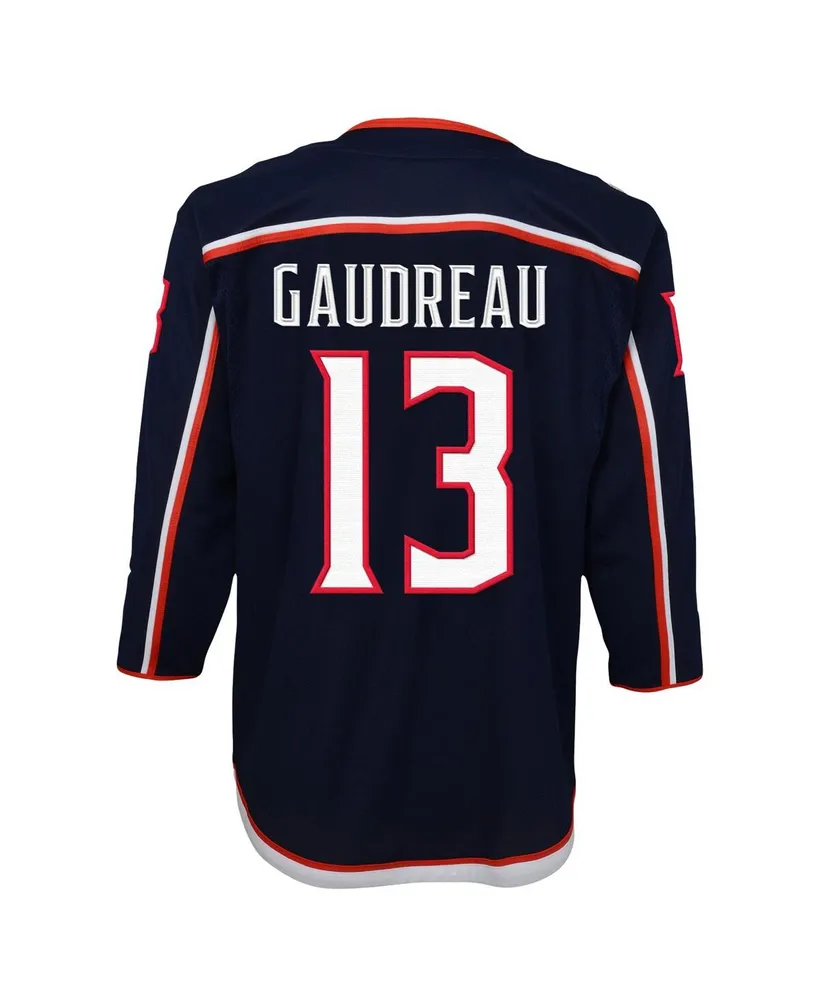 Big Boys and Girls Johnny Gaudreau Navy Columbus Blue Jackets 2022/23 Premier Player Jersey