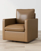 Mira 34.5" Faux Leather Swivel Chair