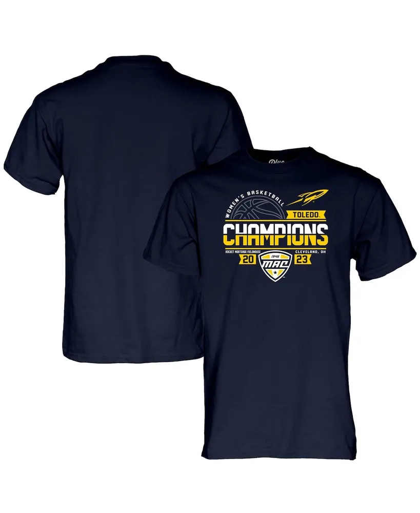 Men's Blue 84 Navy Toledo Rockets 2023 Mac Women's College Basketball Conference Tournament Champions T-shirt