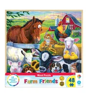 Masterpieces Wood Fun Facts - Farm Friends 48 Piece Wood Jigsaw Puzzle