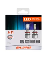 Sylvania H11 Led Powersport Headlight Bulbs for Off-Road Use or Fog Lights - 2 Pack