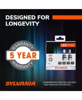 Sylvania H9 Led Powersport Headlight Bulbs for Off-Road Use or Fog Lights - 2 Pack