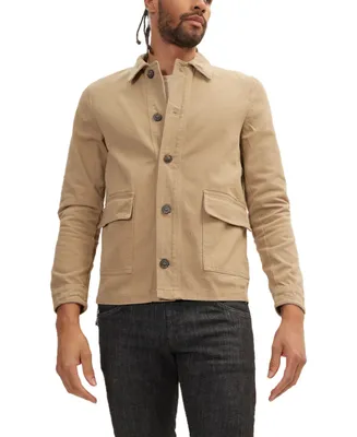 Ron Tomson Men's Modern Button-Up Cotton Jacket