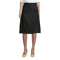 Lands' End Women's School Uniform Solid A-line Skirt Below the Knee