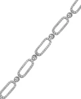 Diamond Open Link Bracelet (1 ct. t.w.) in Sterling Silver