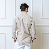 Hope & Henry Men's Long Sleeve Linen Shirt