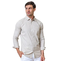 Hope & Henry Men's Long Sleeve Linen Shirt