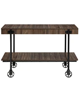 Furniture of America Luther 30" Steel Rectangle Sofa Table