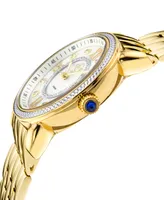 GV2 by Gevril Women's Marsala Swiss Quartz Gold-Tone Stainless Steel Watch 37mm