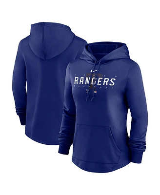 Women's Nike Royal Texas Rangers Authentic Collection Pregame Performance Pullover Hoodie