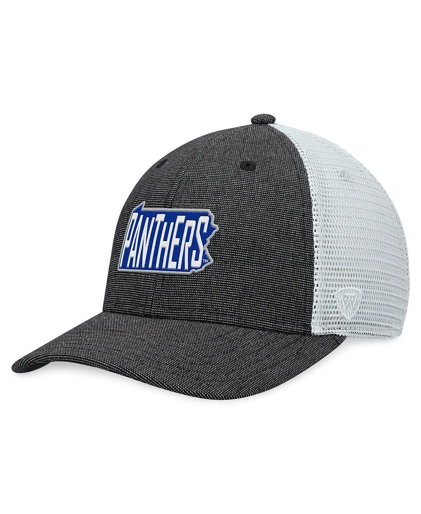 Men's Top of the World Charcoal, White Pitt Panthers Townhall Trucker Snapback Hat