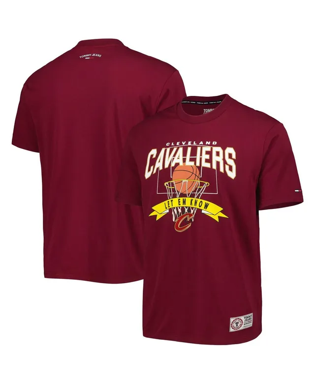 Men's Cleveland Cavaliers Tommy Jeans Wine Mel Varsity T-Shirt