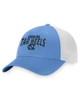 Men's Top of the World Carolina Blue, White North Carolina Tar Heels Breakout Trucker Snapback Hat