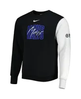 Men's Nike Black, Heather Gray Dallas Mavericks Courtside Versus Force & Flight Pullover Sweatshirt