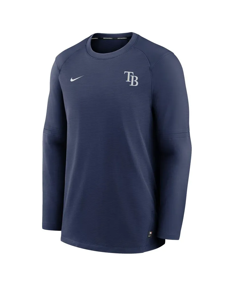 Men's Nike Navy Tampa Bay Rays Authentic Collection Logo Performance Long Sleeve T-shirt