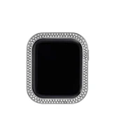 Anne Klein Women's Premium Crystal Silver-Tone Alloy Metal Protective Case designed for Apple Watch 41mm