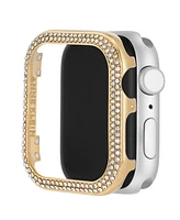 Anne Klein Women's -Tone Alloy Bumper with Clear Crystals Compatible with Apple Watch 41mm