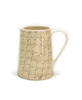 Euro Ceramica Chloe Beige Floral 2 Liter Accent Pitcher