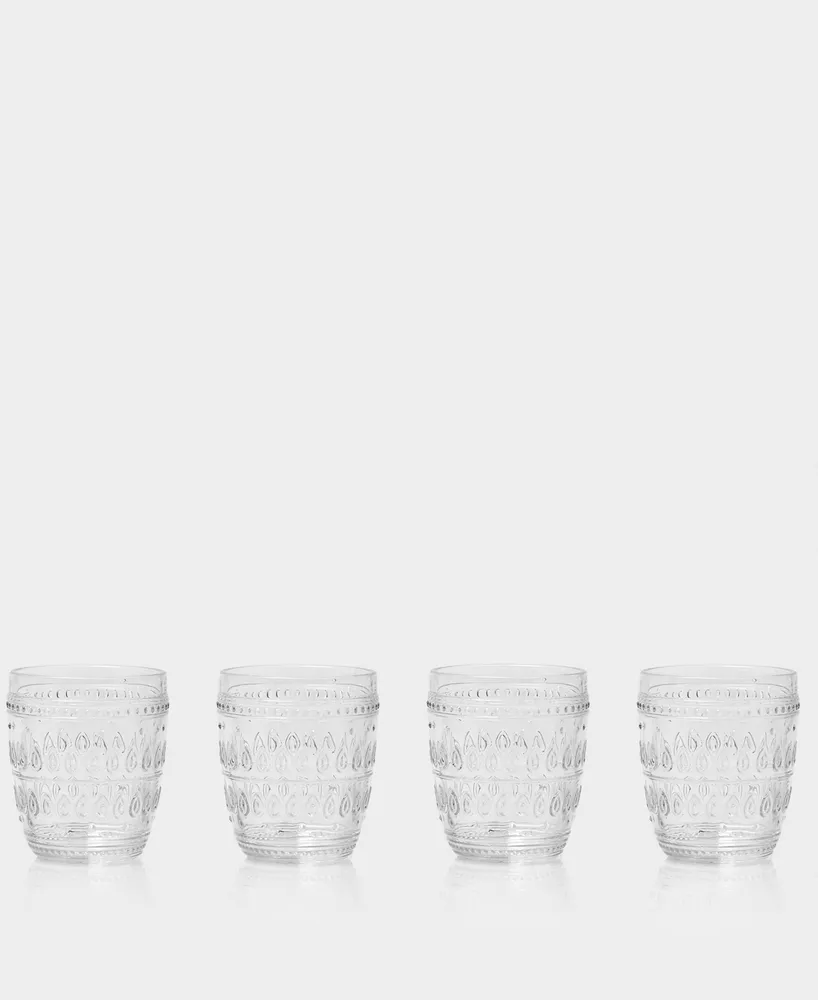 Euro Ceramica Fez Double Old Fashion Glasses, Set of 4