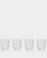 Euro Ceramica Fez Double Old Fashion Glasses, Set of 4