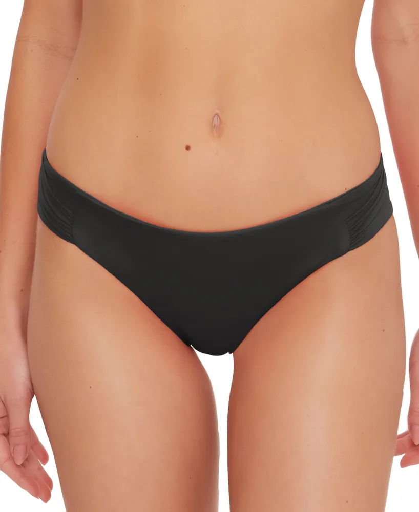 Trina Turk Women's Monaco Shirred-Side Bikini Bottoms