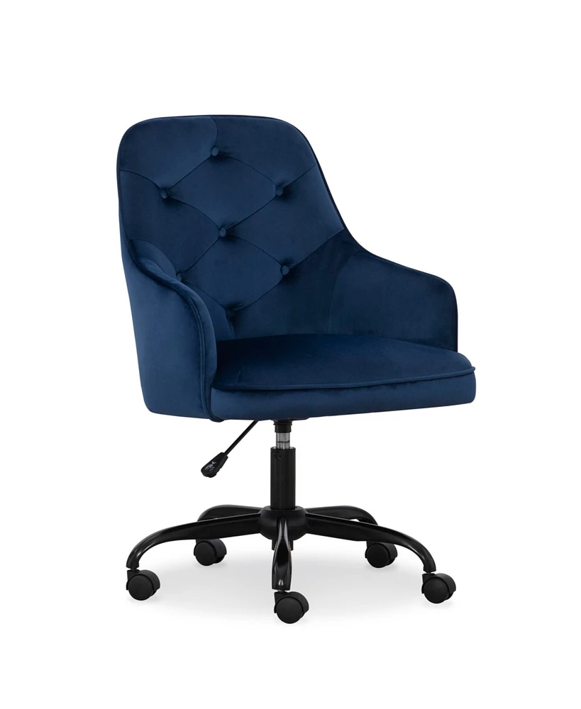 Sawyer Navy Blue Velvet Task Chair