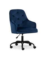 Sawyer Navy Blue Velvet Task Chair